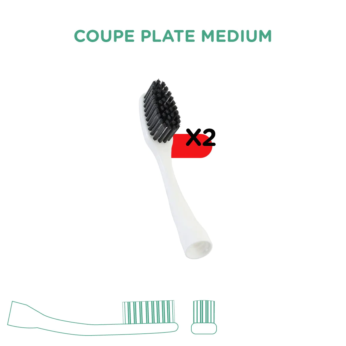 2 recharges medium pour brosse à dents en bois à tête interchangeable Bioseptyl – Image 3