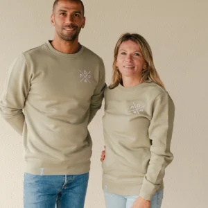 Sweat croix olive mixte