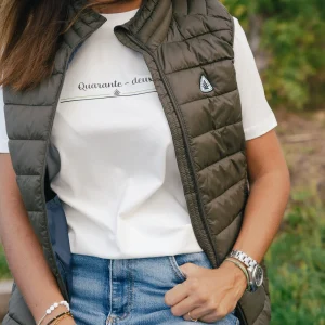 Doudoune sans manche femme kaki