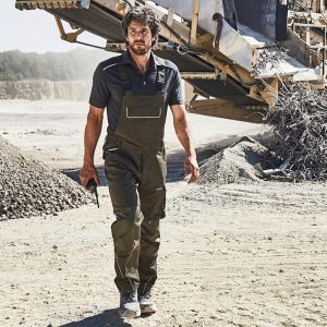 Pantalon workwear à bretelles JN879N4256 mixte James & Nicholson