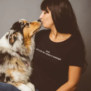 bref. J'aime pas les t-shirt à message. Coupe Femme