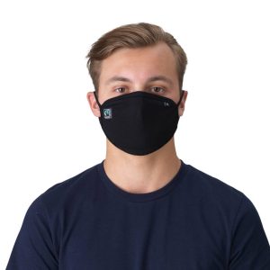 Masque noir avec poche filtre