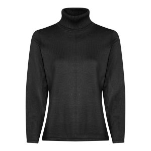 Pull col roulé Léon noir, Micha