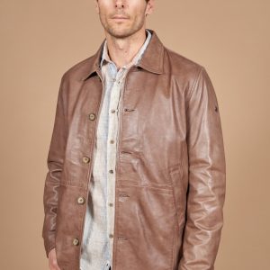 Veste 3/4 en cuir