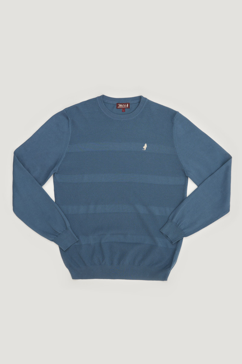 Jacquard striped crew-neck sweater – Image 4