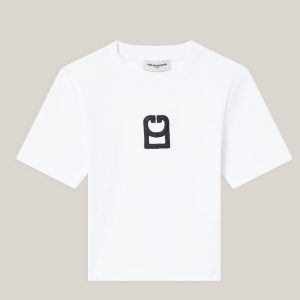 CROP TOP BLANC LOGO