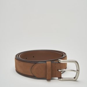 Smooth suede leather belt