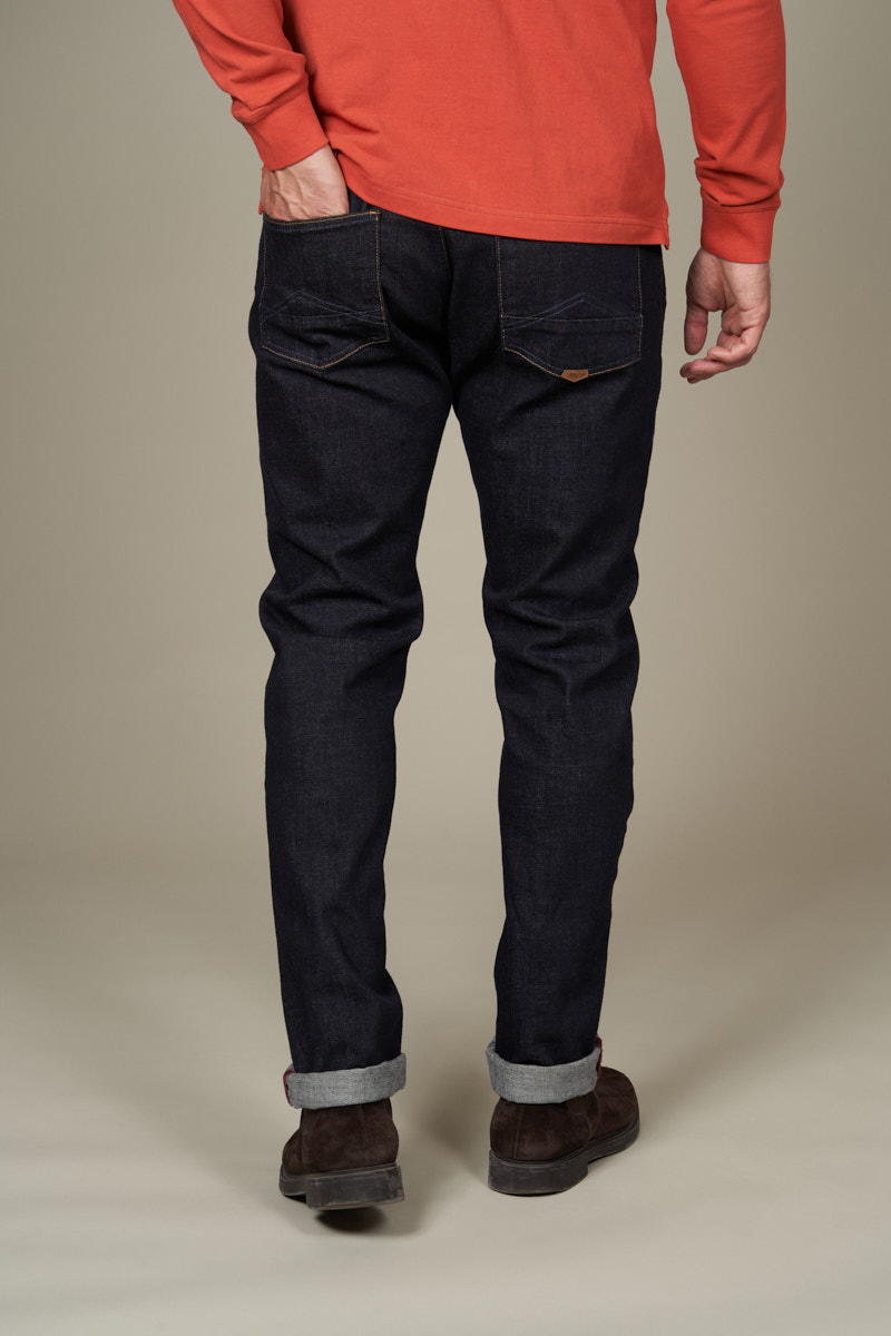 Jean slim avec détails cuir – Image 2