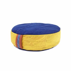 Coussin de méditation Zafu éco-responsable – Upcyclé – Jaune