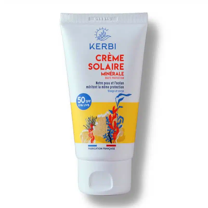 Crème solaire minérale éco-responsable – SPF 50+ – Kerbi