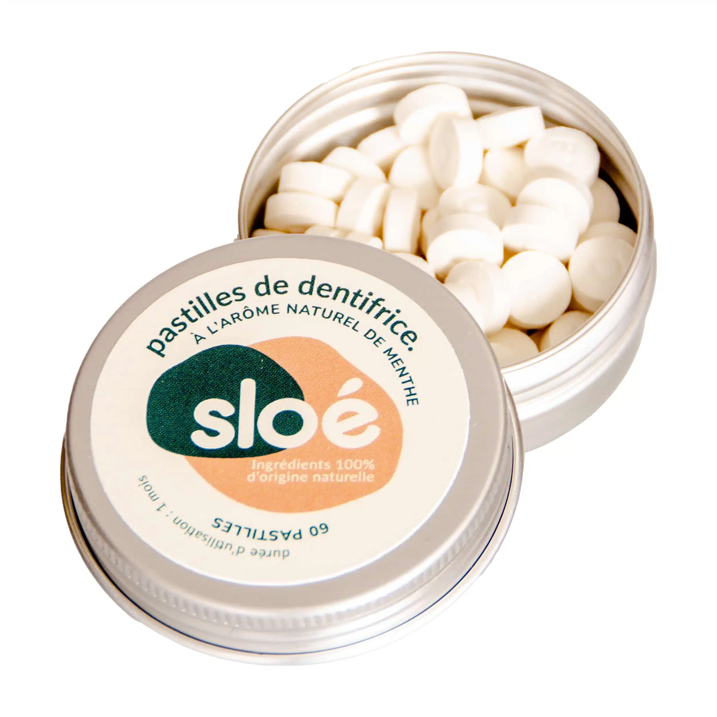 Dentifrice en pastille – Boite nomade x 60 – Sloé Nature