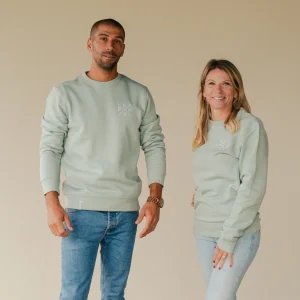 Sweat croix sauge mixte