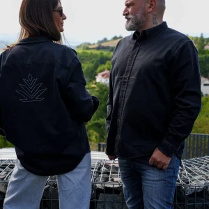 Chemise oversize mixte noire