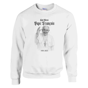 Sweat-shirt unisexe classique commémoratif Pape François
