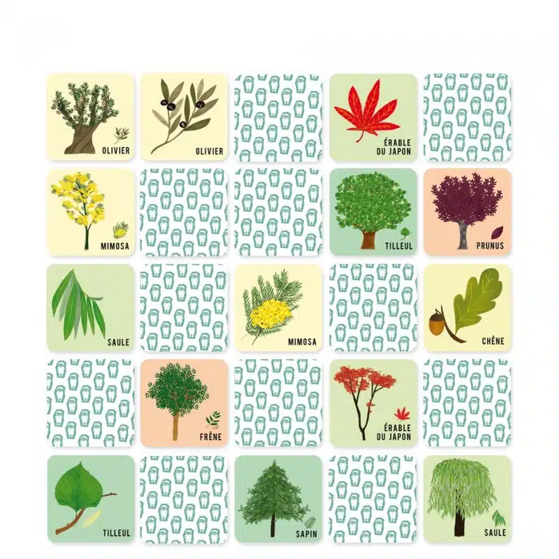 Jeu memory enfant – L’arbre et sa feuille – Pirouette Cacahouète – Image 4