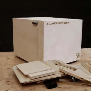 Kit de Marmite norvégienne en bois upcyclé à construire soi-même – Taille L