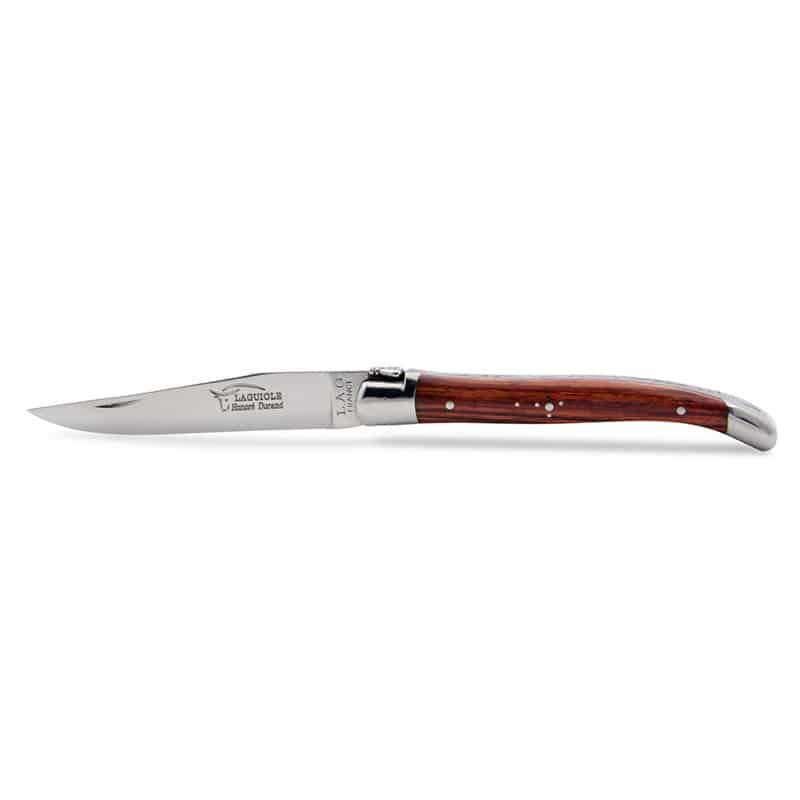 Couteau laguiole pliant, 12 cm, mitres inox, manche en bois de rose – Made in France – Image 5