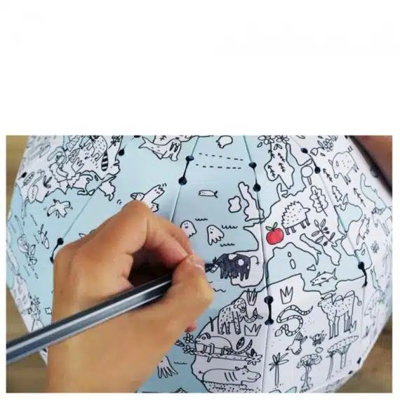 Ma Terre à colorier – kit créatif Globe terrestre écoresponsable – Pirouette Cacahouète – Image 5