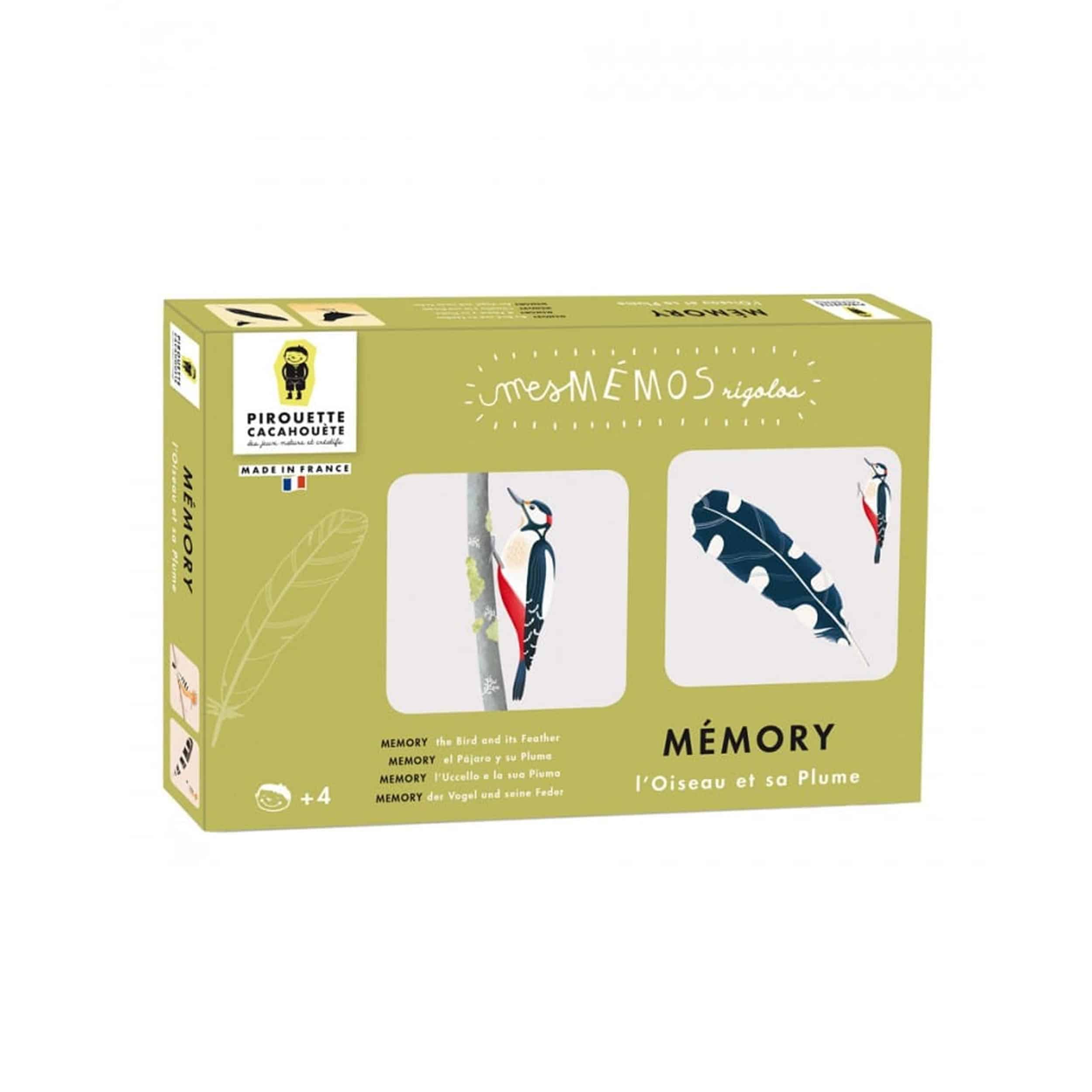 Memory enfant – l’oiseau et sa plume – Pirouette Cacahouète