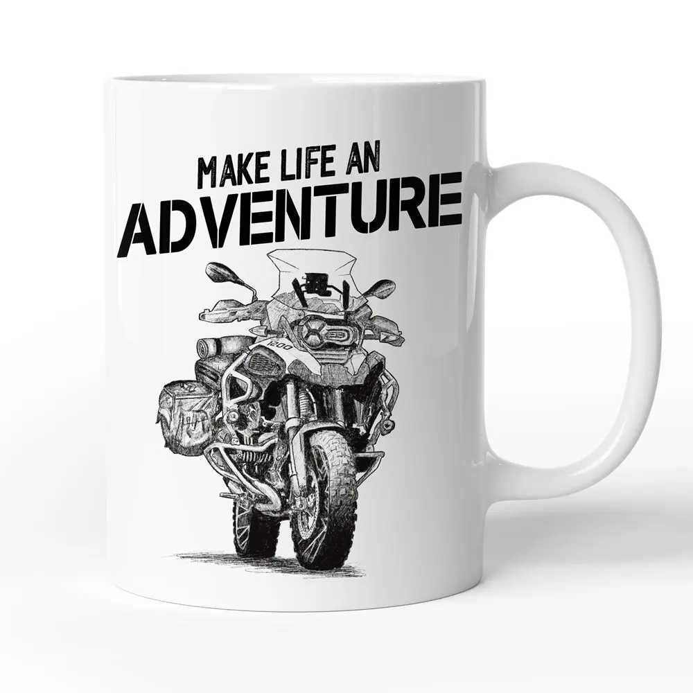 Mug moto 1200 GS Make life an adventure | idée cadeau motard
