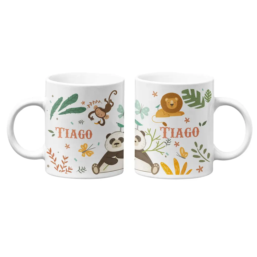 Mug enfant personnalisable avec prénom | tasse en céramique | Animaux de la jungle – Image 4