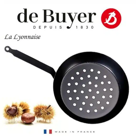 Poêle pour châtaigne ou marron – Made in France – De Buyer – Image 2