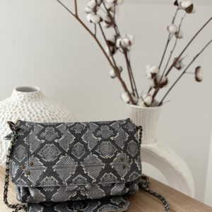 Sac Bandoulière Gris Femme