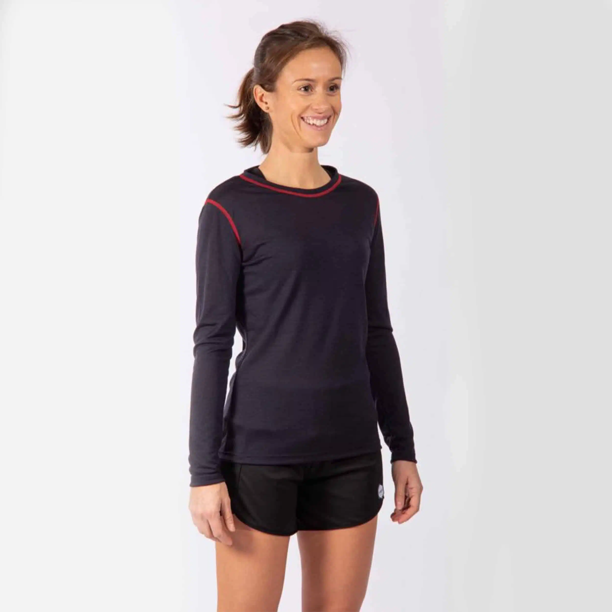 Sous vêtement thermique en laine mérinos – Temps chaud – Bleu nuit – Femme – OGARUN – Image 2