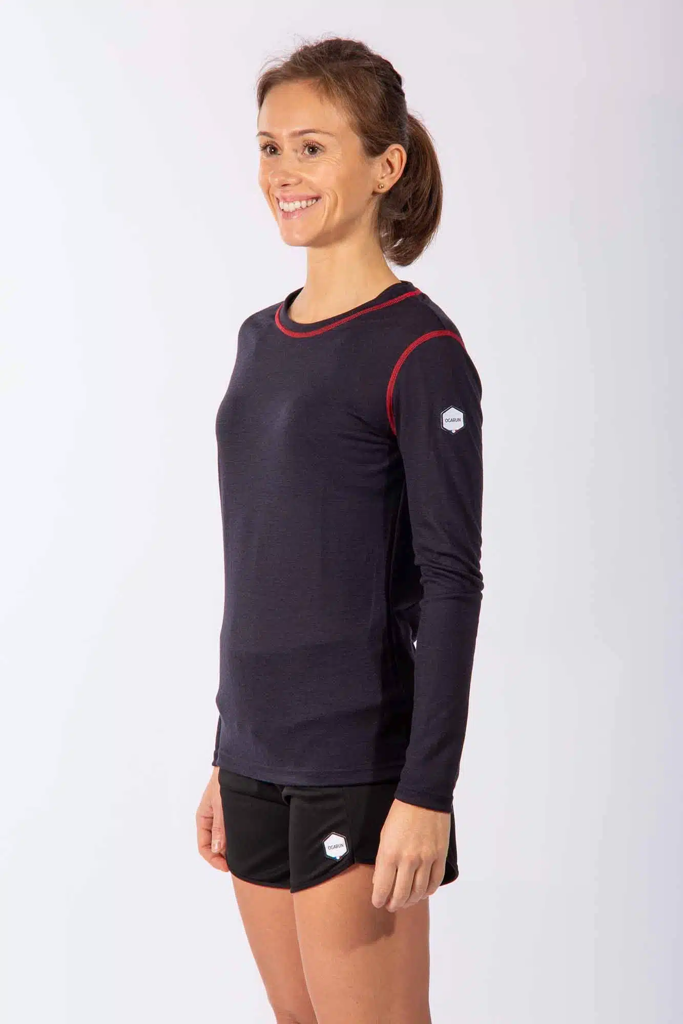 Sous vêtement thermique en laine mérinos – Temps chaud – Bleu nuit – Femme – OGARUN – Image 9