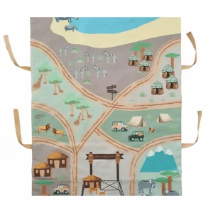 Tapis de jeu enfant pliable – Mes petites voitures dans la savane – Sabristi Récréation