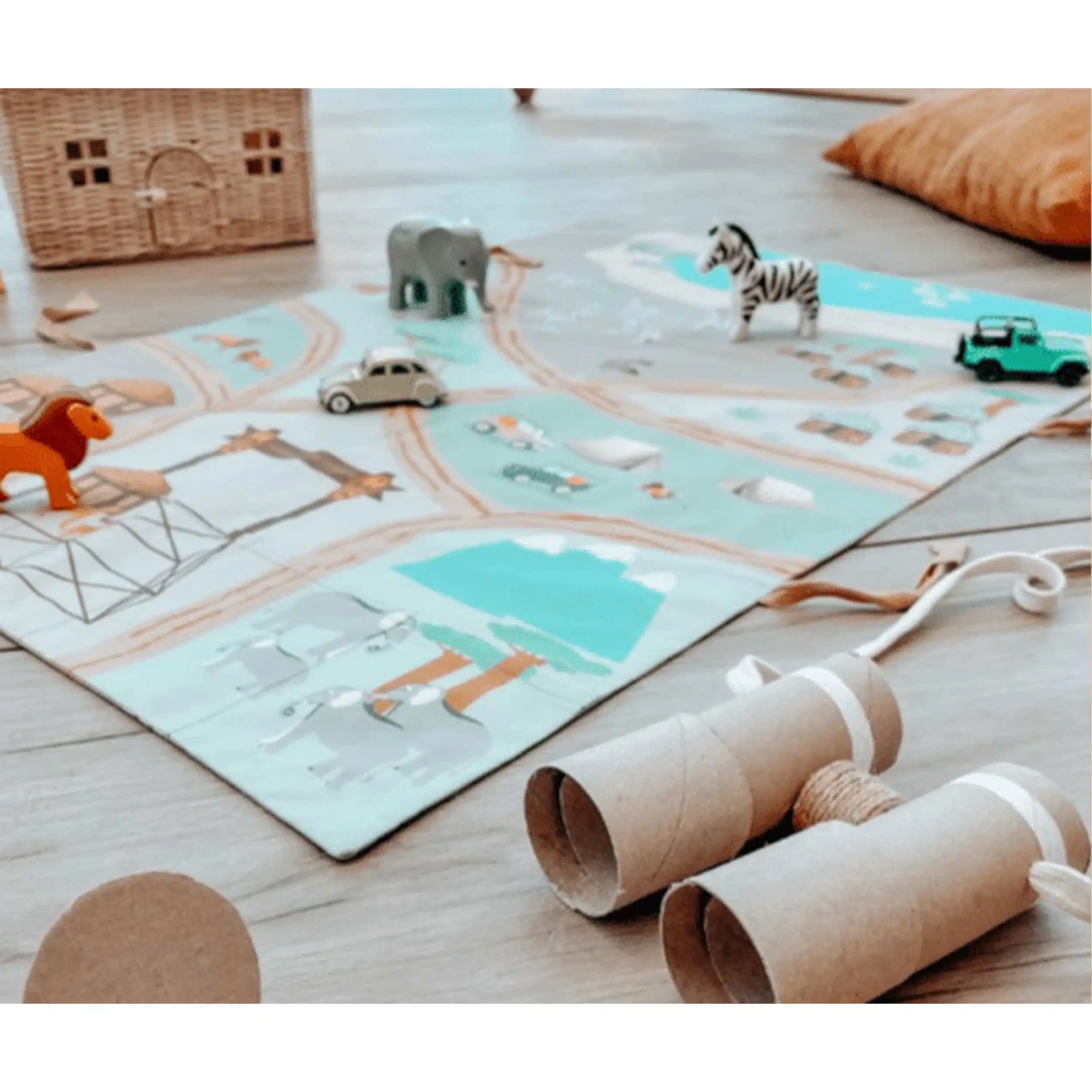 Tapis de jeu enfant pliable – Mes petites voitures dans la savane – Sabristi Récréation – Image 4