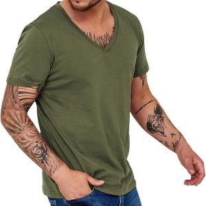 tee shirt homme col v