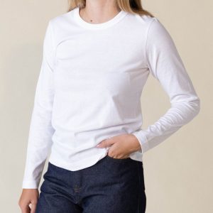 tee shirt manche longue blanc