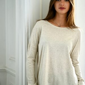 tee shirt manches longues femme coton