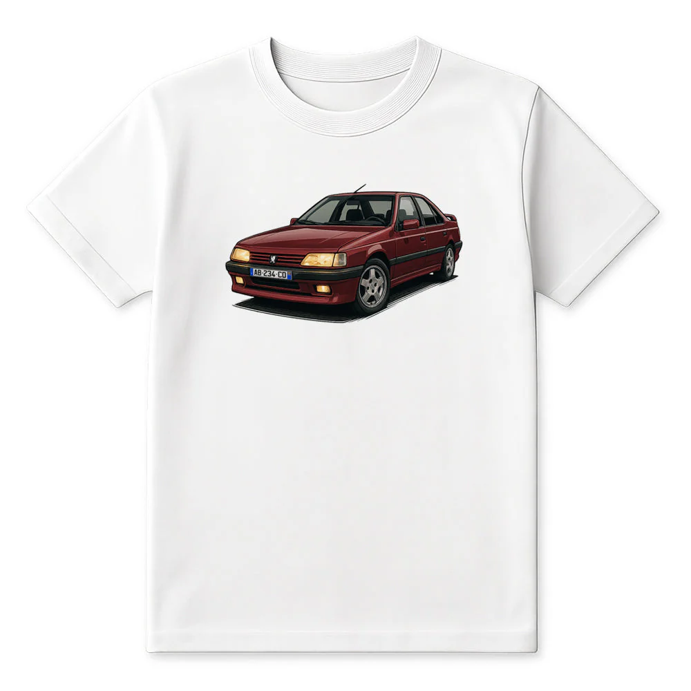 T-Shirt 405 Mi 16 Bordeaux Voiture Youngtimers | manches courtes, 100% coton